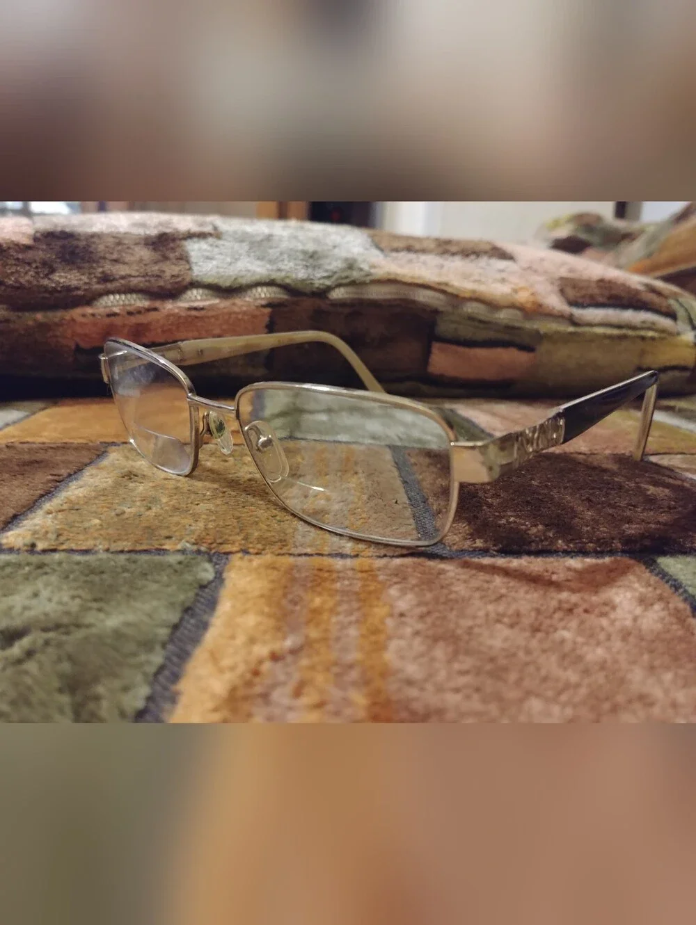 Oleg Casini Frame Eyeglasses Semi-Rimless Fashion Eyeglasses in Light Gold